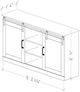 Perdue Woodworks Big Chester Rockport White Saratoga Pine Top 2-Door TV Media Console-2