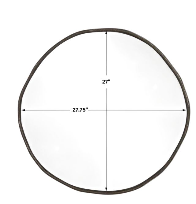 Uttermost® Lowen Dark Bronze Round Mirror-2