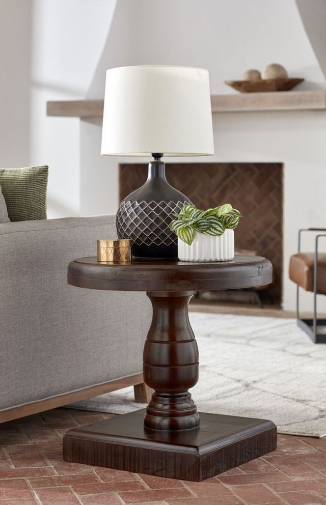 aspenhome® Hermosa Umber Round End Table-2