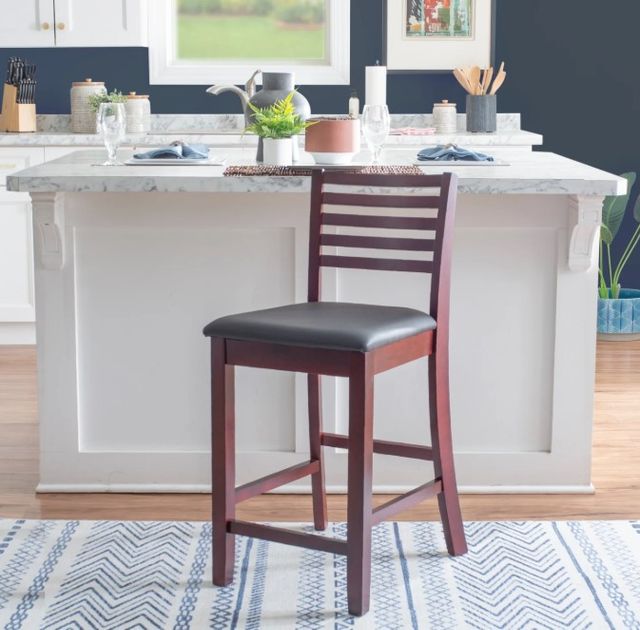 Linon Torino Merlot Ladder Back Bar Stool-1