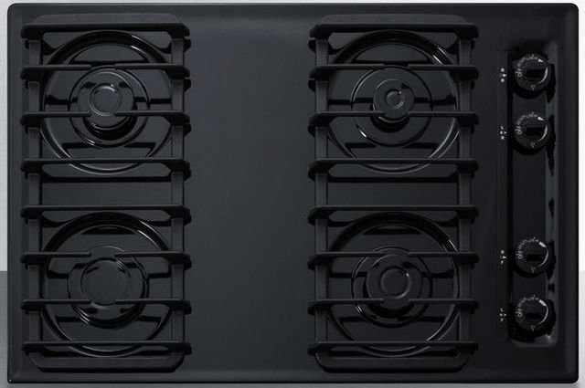 Summit® 30" Black Gas Cooktop-0