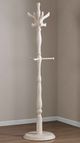 TEI Hardwood Antique White Coat Stand-0
