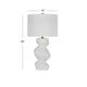 Bassett Mirror Helen White Table Lamp-2