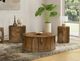 International Furniture Direct Balam Stained Brown Chairside Table-1