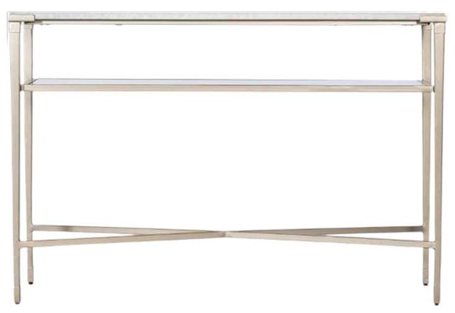 Hooker® Furniture Melange Jen White Console Table with Champagne Base-1