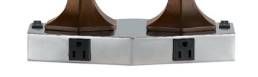 Cal® Lighting & Accessories Brushed Steel/Espresso/White Desk Lamp-1