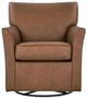 Signature Design by Ashley® Braydunn Caramel Swivel Glider Accent Chair-2