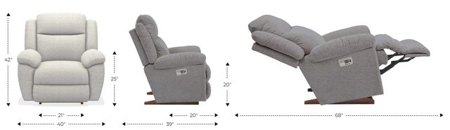 La-Z-Boy® Joel Slate Power Rocking Recliner with Power Headrest-2