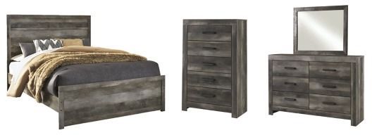 Signature Design by Ashley® Wynnlow 4-Piece Gray Queen Panel Bed Set-0