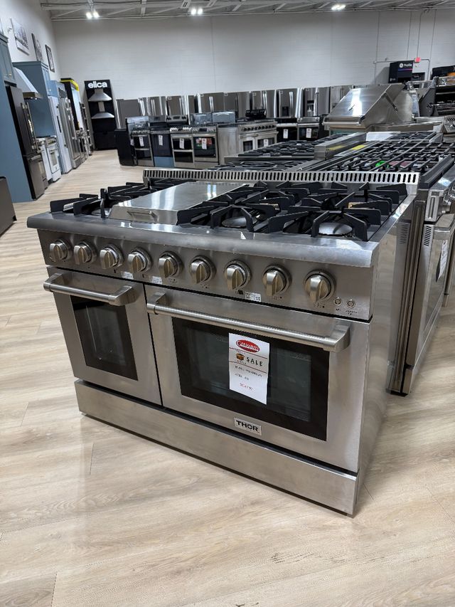 Thor Kitchen® 48" Stainless Steel Pro Style Gas Range-0