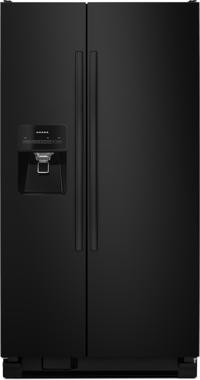 Amana® 24 Cu. Ft. Side-by-Side Refrigerator-Black | Alton