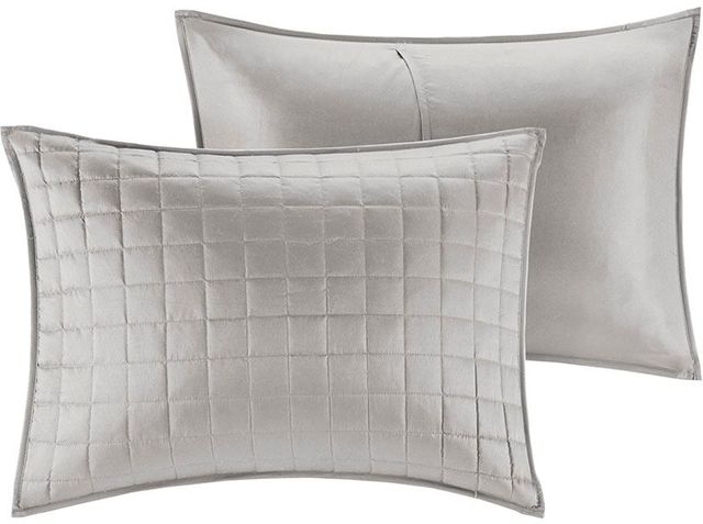 Olliix by Madison Park 8 Piece Grey Full/Queen Heritage Comforter and Coverlet Set Collection-3