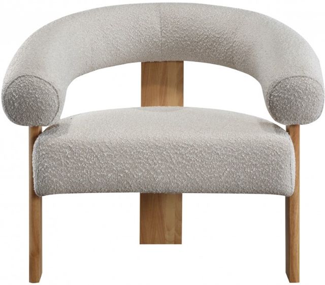 Meridian Furniture Winston Cream/Natural Boucle Accent Chair-1