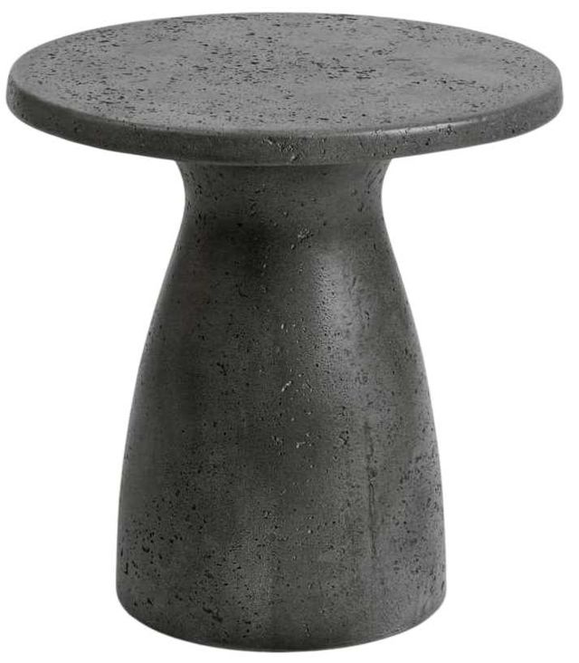 Classic Home Collins Dark Gray 16" Outdoor Concrete Accent Table-0