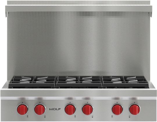 Wolf® 36" Stainless Steel Sealed Burner Rangetop Riser with Shelf-1