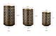 A & B Home Helena 3-Piece Matte Black/Gold Pierced Lantern Set-4