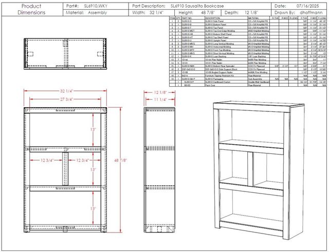 Legends Home Sausalito Whiskey 48" Bookcase-2