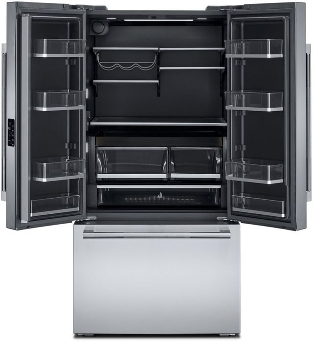 JennAir® NOIR™ 36" 24.76 Cu. Ft. Stainless Steel Counter Depth French Door Refrigerator with Internal Dispenser-1