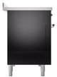 Ilve® Nostalgie II Noblesse 48'' Glossy Black Pro Style Induction Range with Copper Trim-2