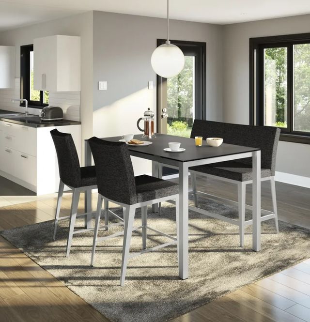 Amisco Customizable Ricard Glass Top Counter Height Dining Table-1
