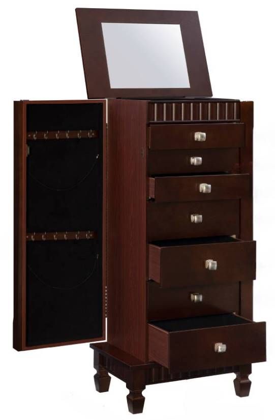 Powell® Merlot 7-Drawer Jewelry Armoire-0