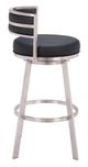Zuo® Modern Gimsby Black Swivel Barstool-1