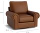 Bassett® Furniture Customizable Benchmade Premier Leather Large Panel Arm Swivel Chair-4