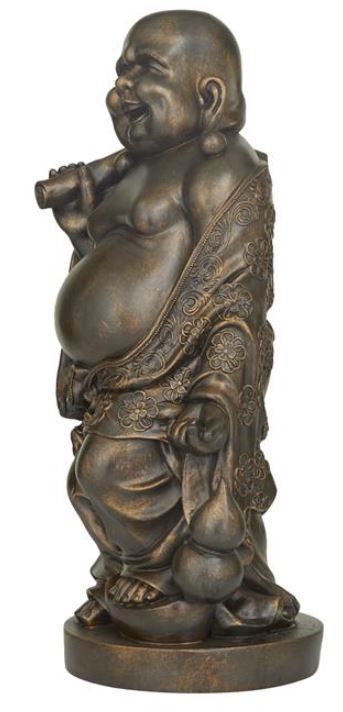 Deco Marche Brown Polystone Buddha Meditating Sculpture-1