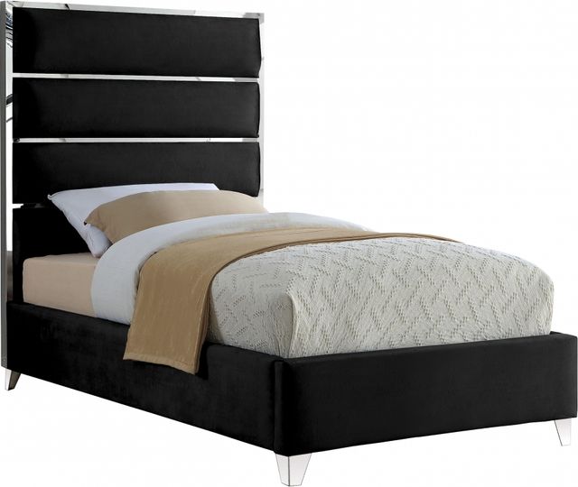 Meridian Furniture Zuma Black Twin Bed-0