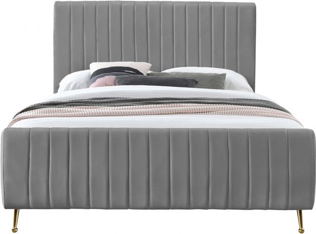 Meridian Furniture Zara Grey King Bed-1