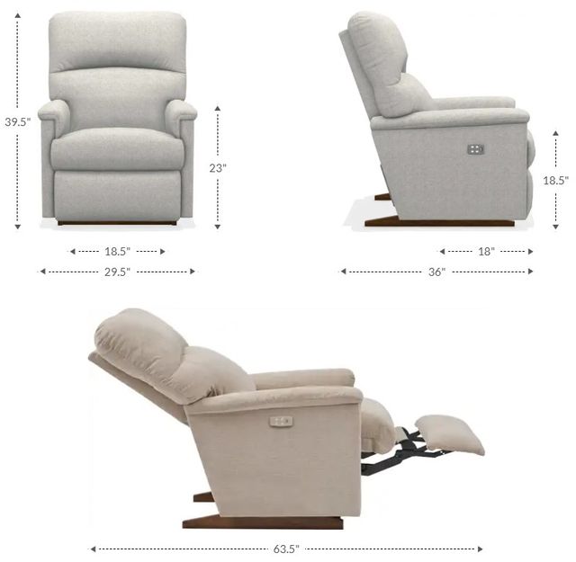 La-Z-Boy® Collage Fudge Power Rocking Recliner-2