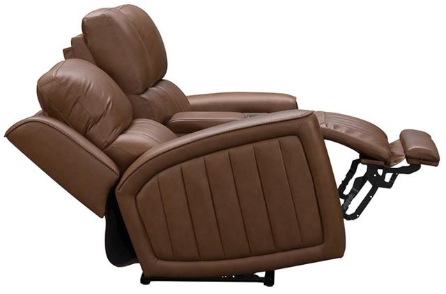 BarcaLounger® Pierce Homerun Cinnamon Leather Power Reclining Loveseat-1