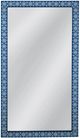 Bassett Mirror Kamal Ivory Blue Floor Mirror-0