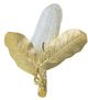 A & B Home Gold/White Leaves Table Lamp-4