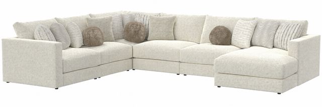 Jackson Furniture Ritzy 6-Piece Bone Right-Arm Facing Sectional and Chaise-0