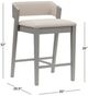 HH2 Home Dresden Beige/Gray Counter Stool-5