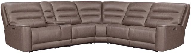 Parker House® Lawson 6-Piece Sydney Brunette Power Reclining L-Shape Sectional-0