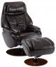 BarcaLounger© Marjon Janie Chocolate Pedestal Recliner and Ottoman-0