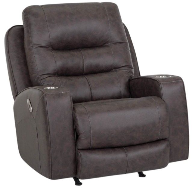 Franklin™ Aspen Duvall Gunmetal Fabric Power Rocker Recliner-0