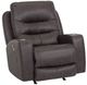 Franklin™ Aspen Duvall Gunmetal Fabric Power Rocker Recliner-0