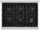 ZLINE Classic Series Autograph Edition 48" Stainless Steel Pro Style Gas Range with White Matte Door and Champagne Bronze Accents-4