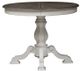 Liberty Furniture Magnolia Manor Antique White Dining Pedestal Table with Weathered Bark Top-3