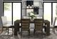 Elements International Grady 7-Piece Dark Walnut/Taupe Slat Back Dining Set-4