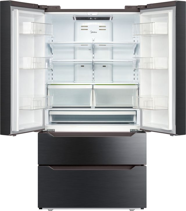 Midea® 22.5 Cu. Ft. Black Stainless Steel Counter Depth French Door Refrigerator-2