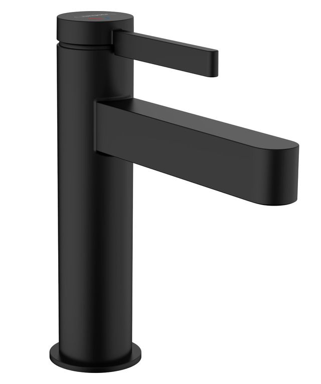 Hansgrohe Finoris Matte Black Single-Hole Faucet 110 with Pop-Up Drain-0