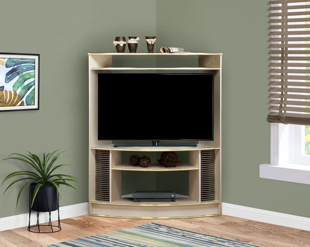 Monarch Specialties Inc. Beige TV Stand-1
