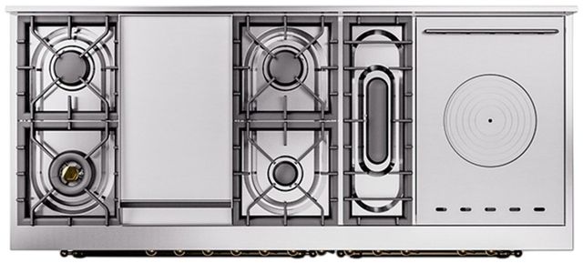 Ilve® Nostalgie II Series 60" Antique White Pro Style Dual Fuel Range-2