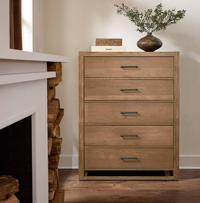 Vaughan-Bassett Lodge & Loft Blond Oak Chest-1