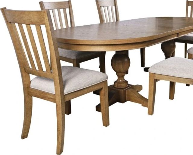 Jofran Inc. Brentwood 7-Piece Cascade Oak Dining Table Set-1