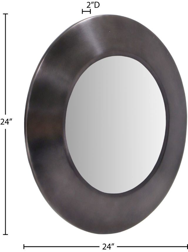 Meridian Furniture Sphere Antique Black Mirror-3